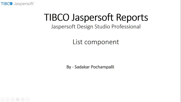 035 | BI - Jaspersoft Reports | List Component in Jaspersoft Design Studio