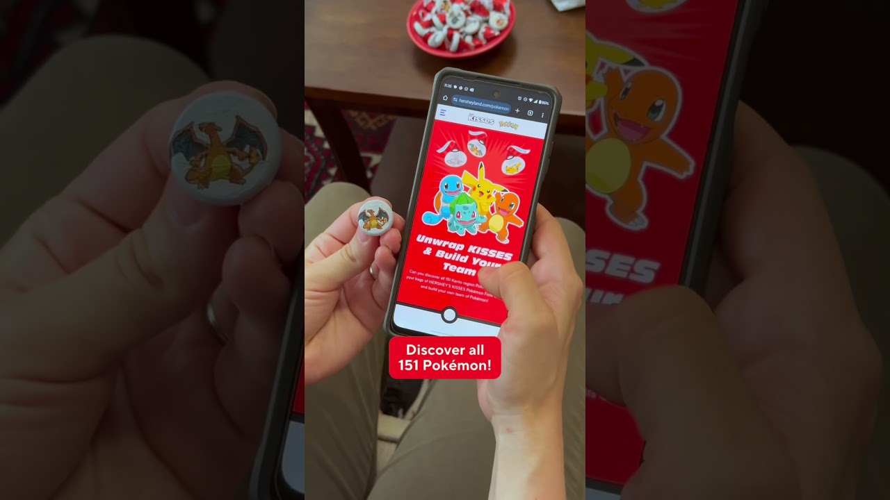 Ready to find them all? Here's how to unlock the fun with HERSHEY'S KISSES Pokémon Foils.🍫