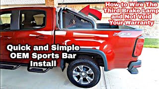 How to Install Chevy Colorado Sports light bar and Wiring Third Brake Lamp  Correctly GM -  84407330