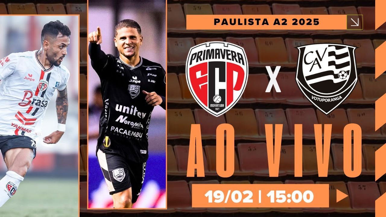 PRIMAVERA X VOTUPORANGUENSE AO VIVO E SEM DELAY - PAULISTÃO A2 ...