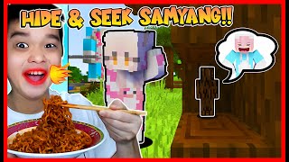 CHALLENGE HIDE AND SEEK YANG KETAHUAN MAKAN SAMYANG !! Feat @sapipurba Minecraft