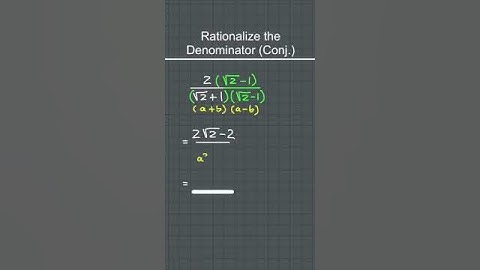 How to Rationalize the Denominator Using the Conjugate | The Westcoast Math Tutor