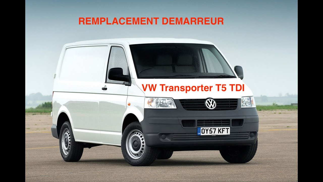 Remplacement demarreur VW transporter T5 1,9 TDI, replacement change starter