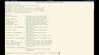 Building applications with make vs ninja ( cmake )