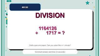 Math Division Workout #0130