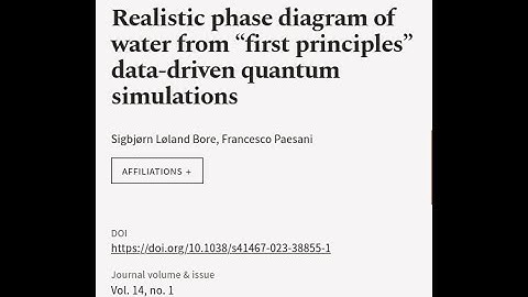 Realistic phase diagram of water from first principles data-driven quantum simulations | RTCL.TV