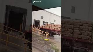 A trucker's nightmare: rain with a load of cement bags A trucker's nightmare: rain with a load of cement bags