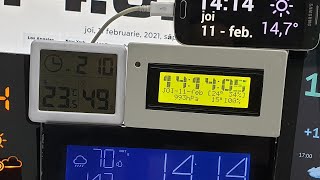 Arduino Big Characters Weather Clock (interior/exterior temperature, humidity, pressure)