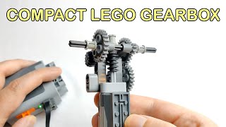 Compact motor controlled lego gearbox - with build instructions 