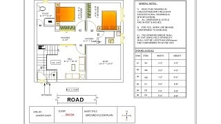 complete House plan in AutoCAD | Ghar ka naksha kese banaye | 26 feet into 24 feet house plan |stair