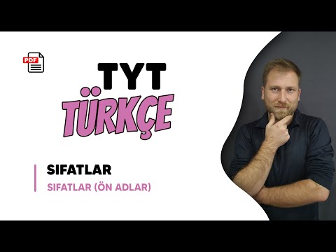 Sıfatlar (Ön Adlar)