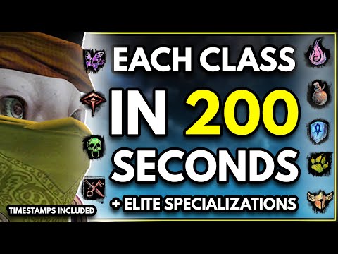Guild Wars 2: ALL Classes (Professions) & Elite Specializations in 200 seconds! | Up-to-date 2022