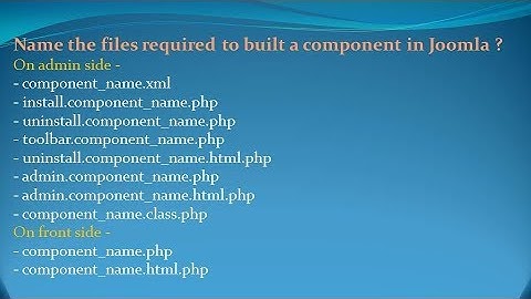 Joomla Interview Questions and Answers for freshers and experienced– Part 3