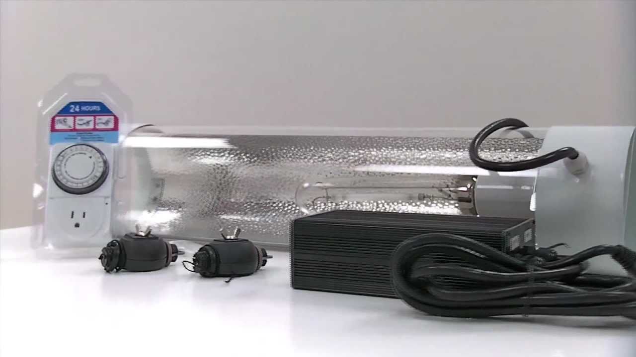 400 watt 6'' tube air cooled glass reflector HPS grow light system (400THPS)