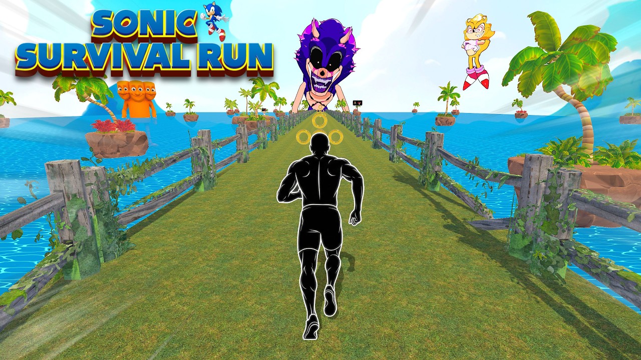 ESCAPE The SONIC Monsters -  Immersive Interactive Warm Up & HUMAN TETRIS | Viral Interactive Game