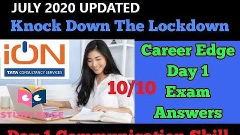 Assessment 1(communication skills)solutions |July 2020 | TCS ION|career edge |knockdown the lockdown