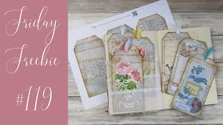 Floral Journal Tags - Friday Freebie #119