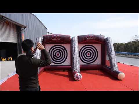 inflatable interactive games TL272 Axe throwring Inflatable carnival challenge game