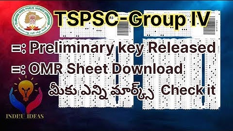 group 4 OMR Sheet Download and answer key Download in Telugu
