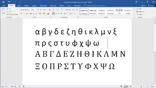 How to type Greek letters in Word: Greek letters for mathematics in word screenshot 2