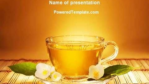 Jasmine Tea PowerPoint Template by PoweredTemplate.com