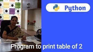 Program to print table of 2 in Python
