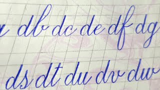 Copperplate handwriting: letter d joinings