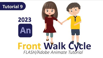 Adobe Animate CC 2023: How to create Front walk cycle | Front walkover | Hindi + Urdu