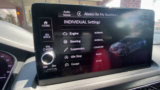2023 Integra, Individual Mode Set Up