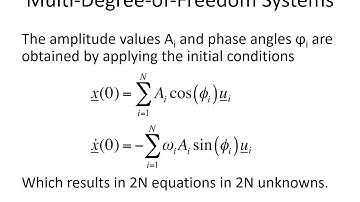 Lecture 2.1 - MDOF Systems   Undamped Free Vibration