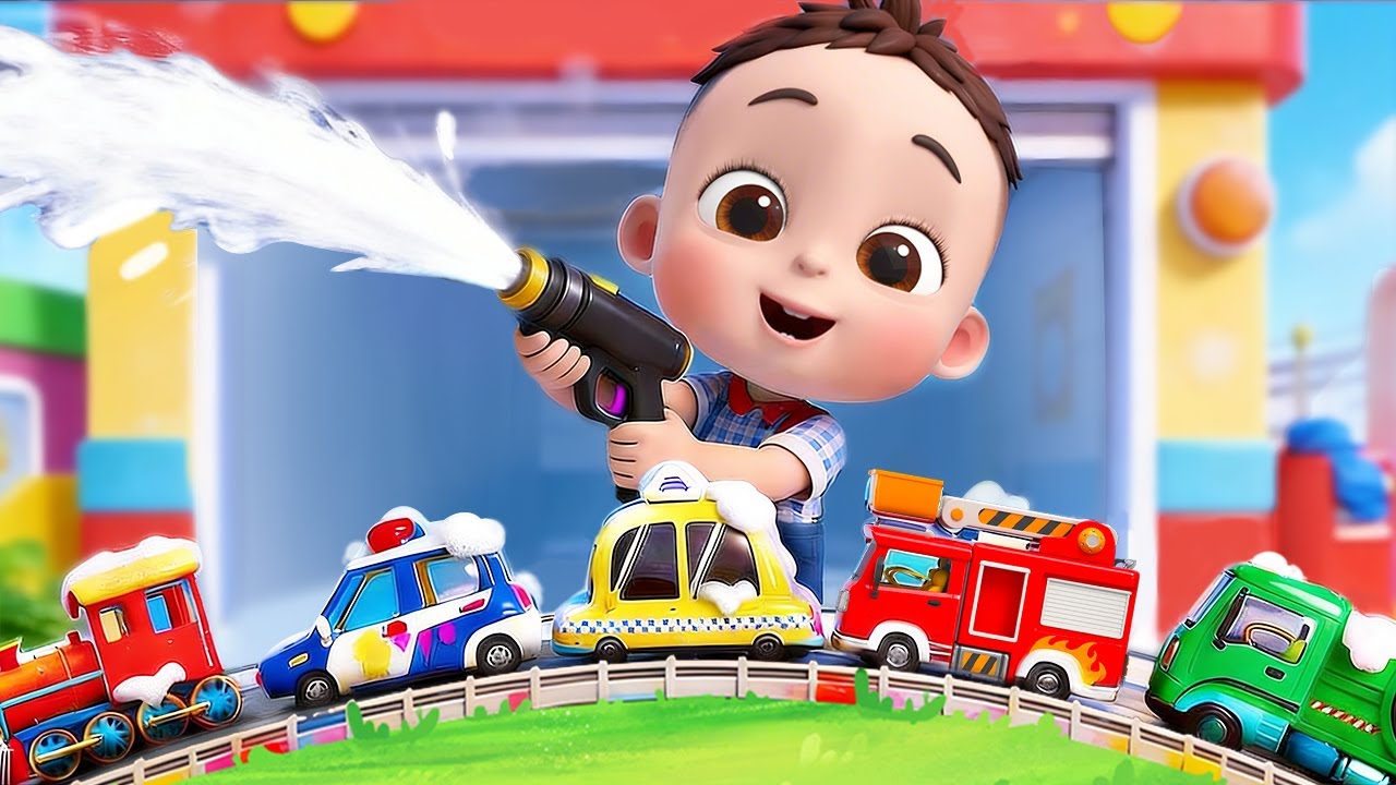 Car Wash Song | Fire Truck Wash🛻 | Let's Wash the Cars | Nursery Rhymes & Kids Songs | LiaChaCha