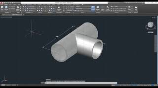 AutoCAD 3D, How to drawing piping T connection