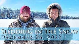 Sledding in the Snow - Christmas 2022
