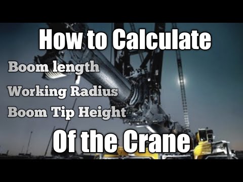 How to calculate Boom length,Working Radius,  Boom Tip Height of the Crane Using Pythagorean theorem