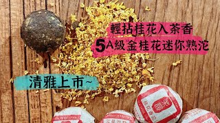 茶韻拈花惹草系迷你熟沱  五A級金桂花迷你熟沱  清雅上市 小普洱 桂花與茶的美麗樂章