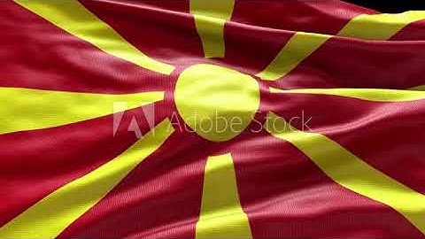 4k render North Macedonia Flag video waving in wind North Macedonia Flag Wave Loop waving in wind
