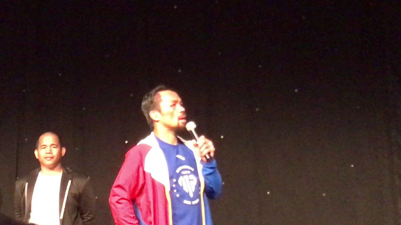 Manny Pacquiao sharing his testimony