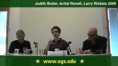 Avital Ronell, Judith Butler, Laurence Rickels: Arendt, Heidegger & The Role of Thinking 2009 10/15