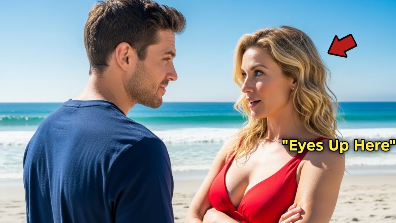 Single dad Met his Boss On The Beach. She Said, 'Eyes Are Up Here.'He Replied 'You Were Looking Too'