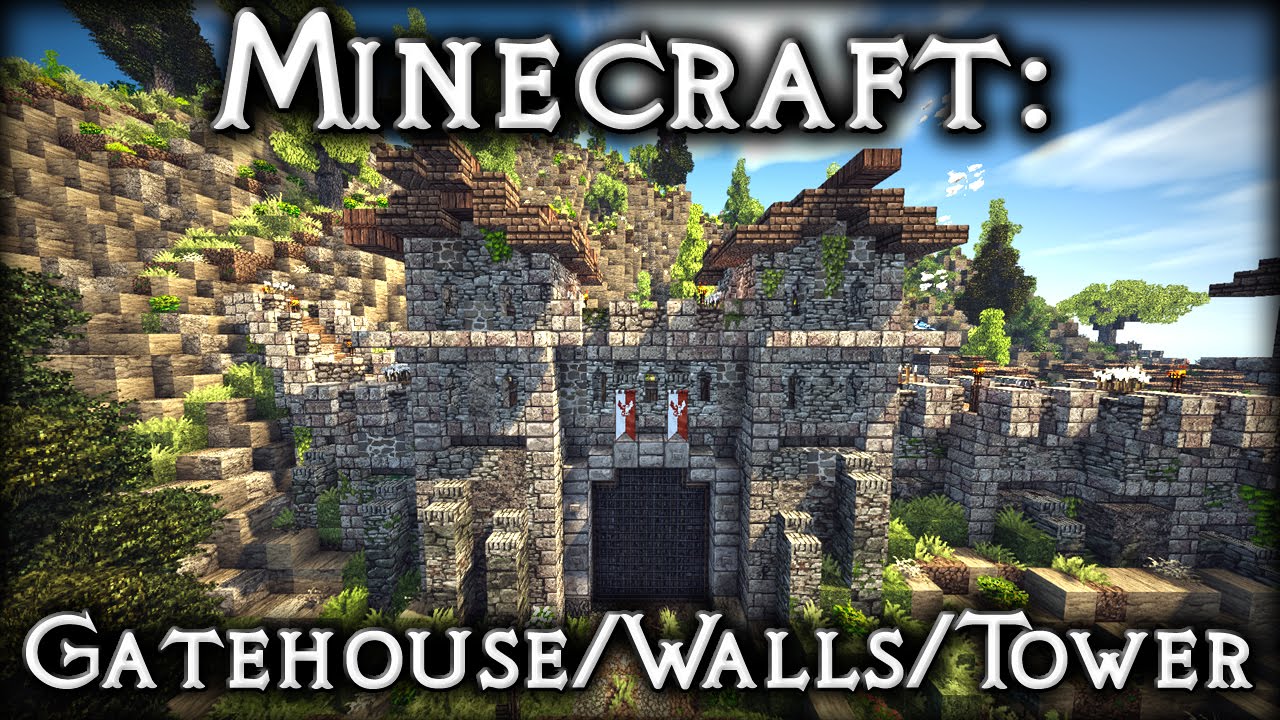 Minecraft: Roman Gatehouse, Walls & Tower Tutorial - YouTube Minecraft: Roman Gatehouse, Walls & Tower Tutorial - YouTube