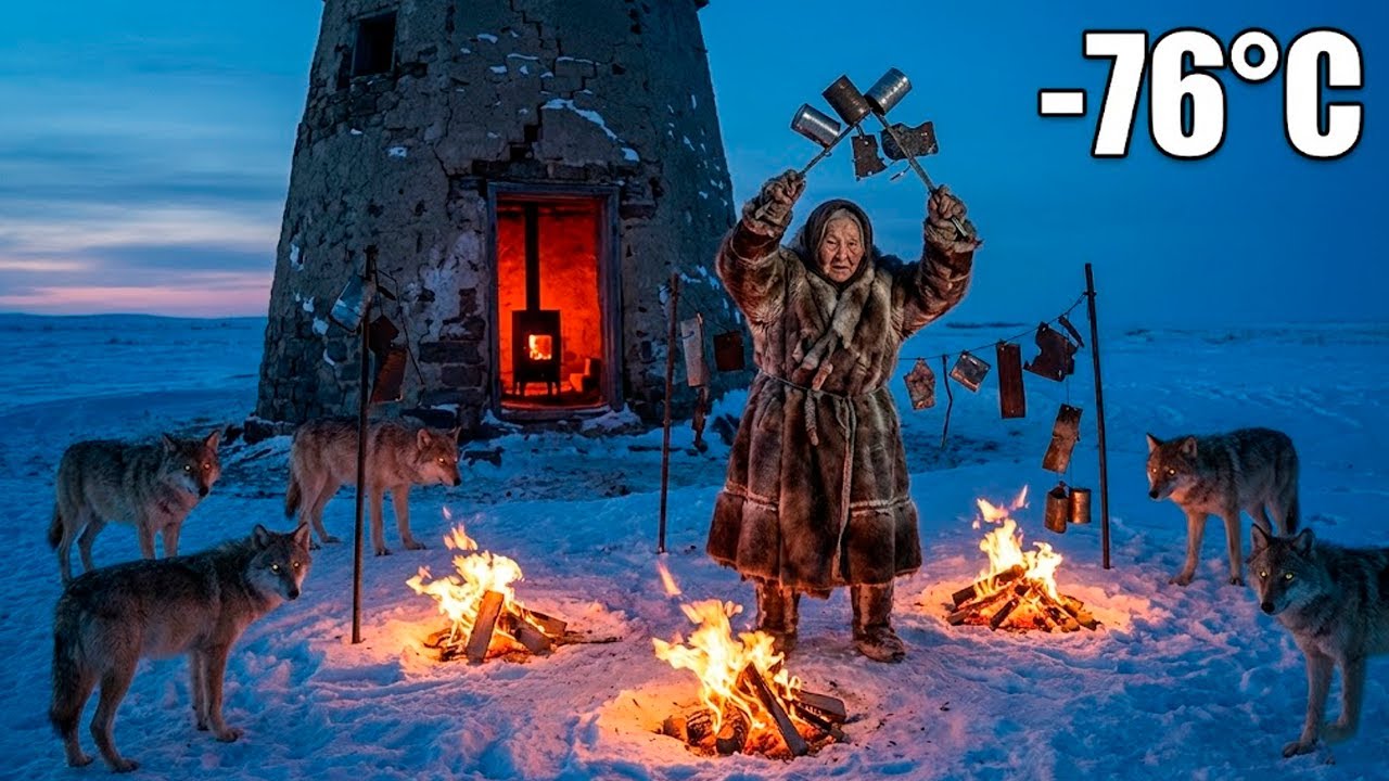Isolated 91-Year-Old Woman in Frozen Windmill Cabin | –76°C Battle With Arctic Wolves and Starvation