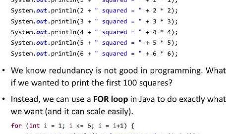 Vanderbilt CS1101 Lecture 6.1 FOR Loops