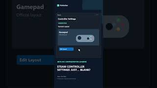 Steam Controller Settings Blank? There’s a Beta Fix #Shorts Steam Controller Settings Blank? There’s a Beta Fix #Shorts