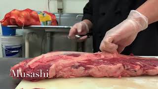 Trimming a beef tenderloin