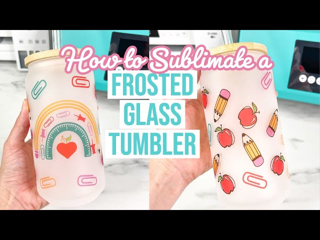 How to Sublimate Frosted Glass Tumblers with PYD Life 2 in 1 Tumbler Heat  Press {FREE Templates} 