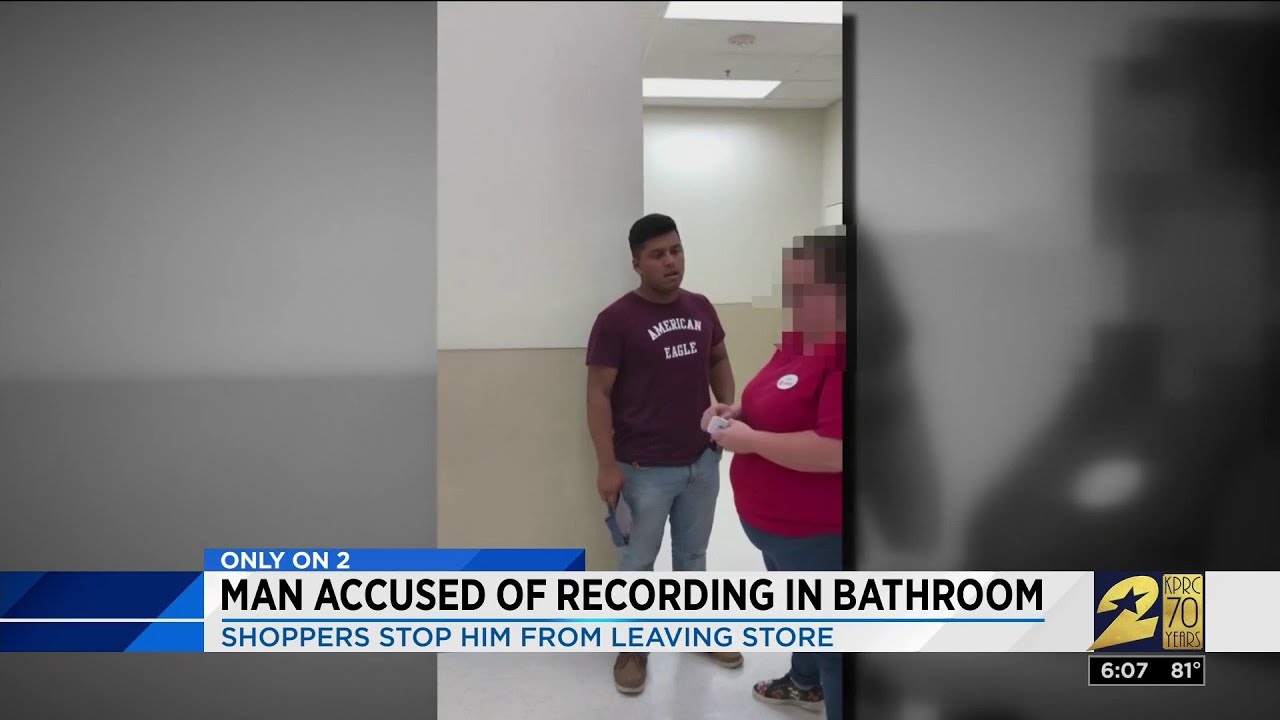 Man accused of recording in bathroom, shoppers stop him from leaving ...