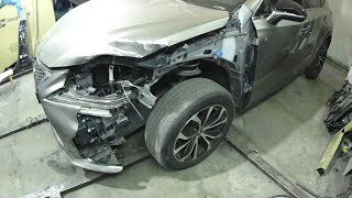 Кузовной ремонт лексус.  Lexus NX скользящий удар