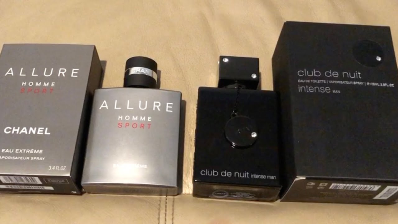 Comparison of bleu de chanel edp and chanel allure homme sport eau