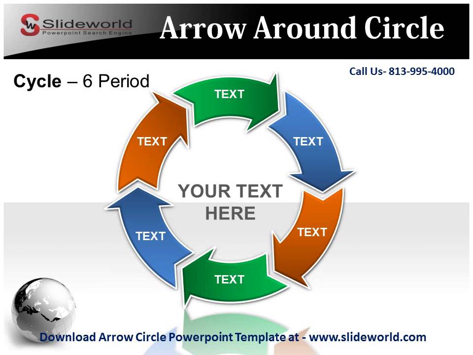 Arrow Ring Chart Powerpoint