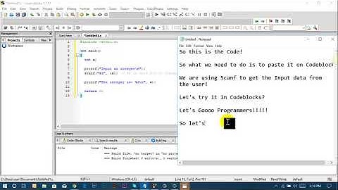 Codeblocks Tutorial Using Scanf